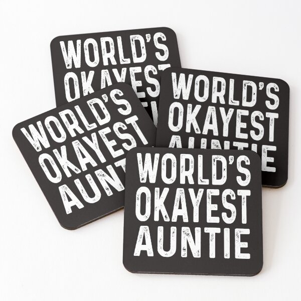 Item preview, Worlds Okayest Auntie funny Aunt gift  designed and sold by Majesticoo.