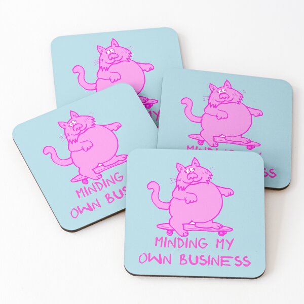 Item preview, Minding My Own Business Skater Cat designed and sold by PseudoEnergy.