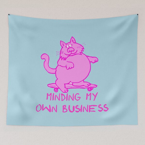 Item preview, Minding My Own Business Skater Cat designed and sold by PseudoEnergy.