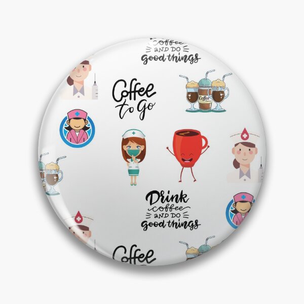 Item preview, Nurse Drinking Coffee Sticker Pack designed and sold by SportyDogShop.