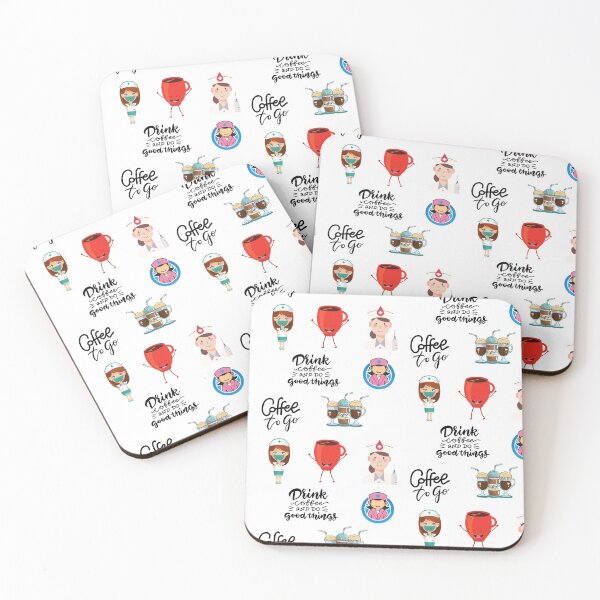 Item preview, Nurse Drinking Coffee Sticker Pack designed and sold by SportyDogShop.