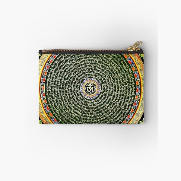 Item preview, Om Mantra Mandala Green Thangka designed and sold by GuyBlank.