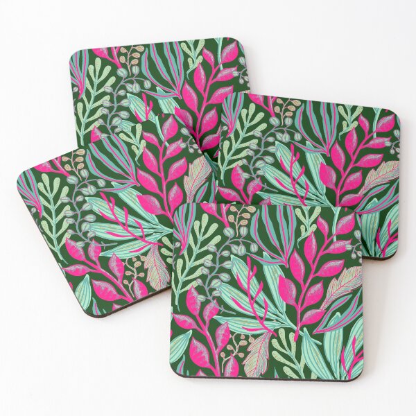 Item preview, JUNGLE FLORAL, HOT PINK "ELLO GUV'NA designed and sold by wildwhimsical.