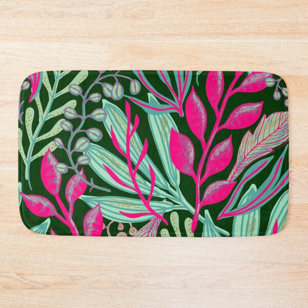 Item preview, JUNGLE FLORAL, HOT PINK "ELLO GUV'NA designed and sold by wildwhimsical.