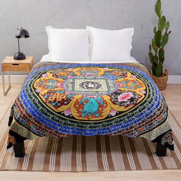 Item preview, Om Mantra Mandala Mandarin Thangka designed and sold by GuyBlank.