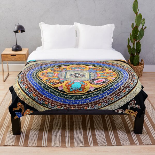 Aperçu de l'œuvre Om Mantra Mandala Mandarin Thangka créée et vendue par GuyBlank.