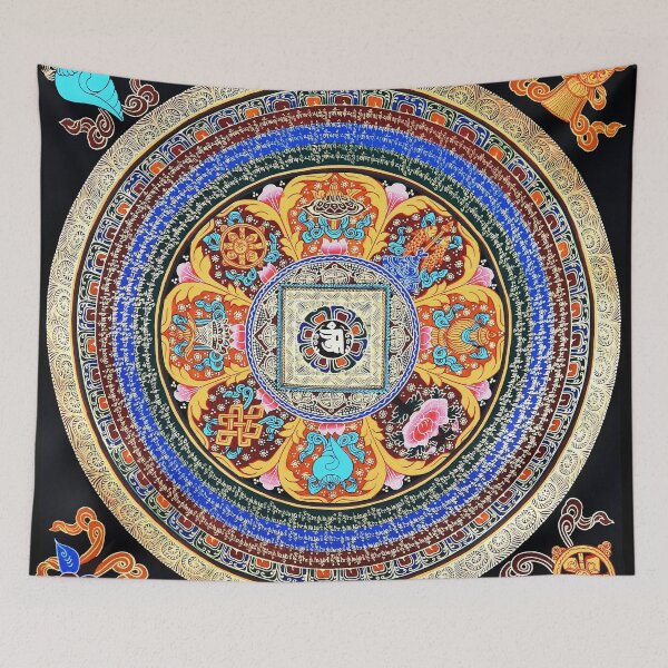 Item preview, Om Mantra Mandala Mandarin Thangka designed and sold by GuyBlank.