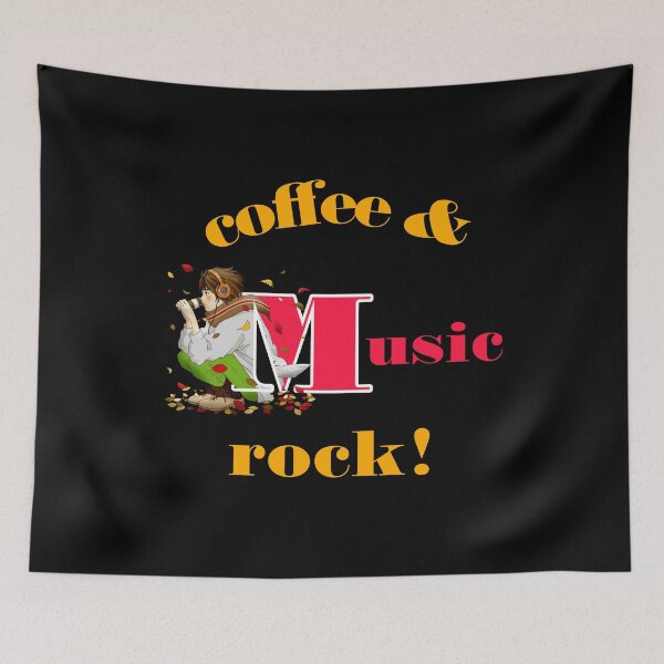 Item preview, coffee design. music design, coffee and music rock! designed and sold by doctors-apparel.