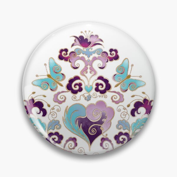 Artikelvorschau, Candy Heart-Damask on white entworfen und verkauft von pearlposition.