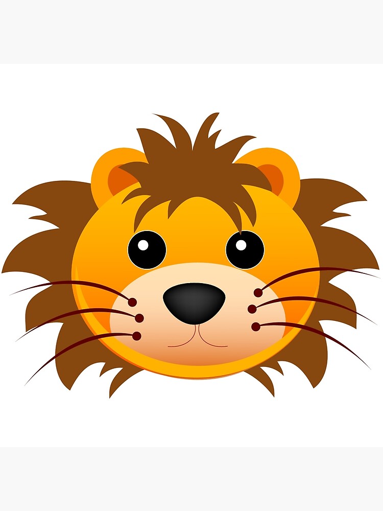 Lion face cartoon