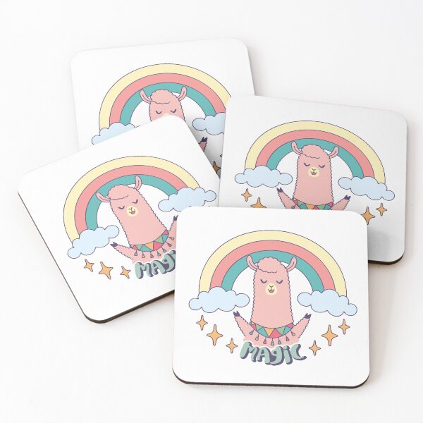 Item preview, Cute pink Alpaca rainbow magic designed and sold by Sarah  Emechebe.