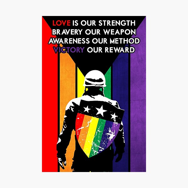 Rainbow Soldier (Love is Our Strength) Photographic Print