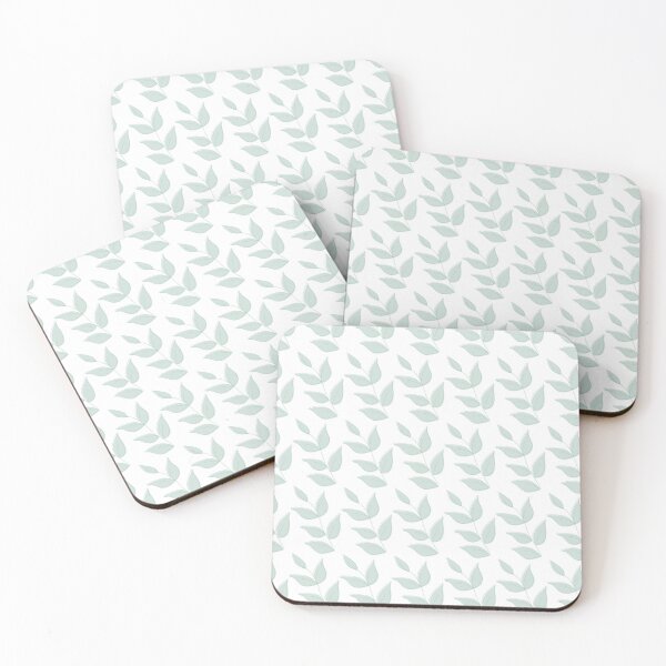 Item preview, Spring Delicacy- green leaves-white background designed and sold by CSouissi.