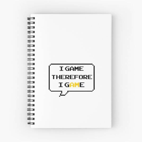 Item preview, I game therefore I am funny I game thefore I GAME pun gamer Classic retro arcade style Black, Yellow and White speech bubble designed and sold by Deegital18.