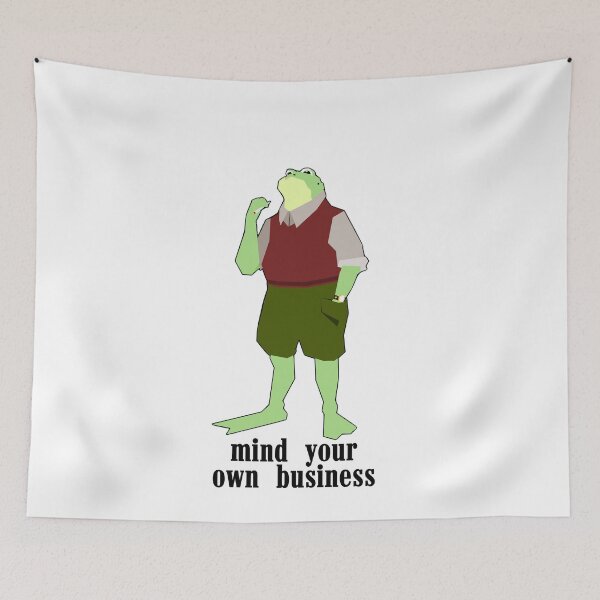 Item preview, Mind Your Own Business Smoking Frog designed and sold by PseudoEnergy.
