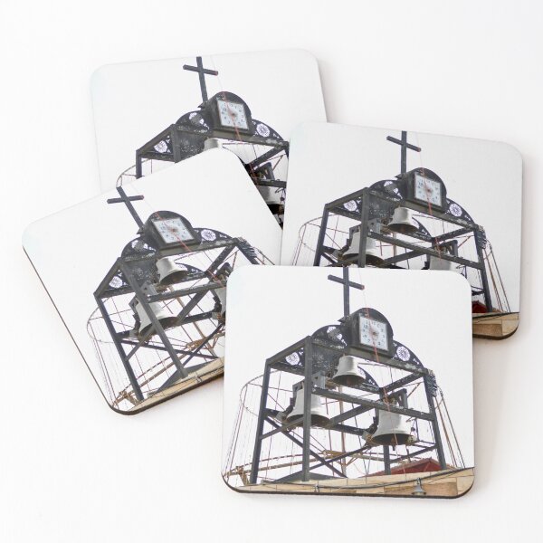 Item preview, Black scaffolding with bells on a church in Nazareth designed and sold by elenah0707.