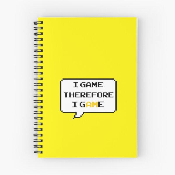 Item preview, I game therefore I am funny I game thefore I GAME pun gamer Classic retro arcade style Black, Yellow and White speech bubble (red gamer mode) designed and sold by Deegital18.