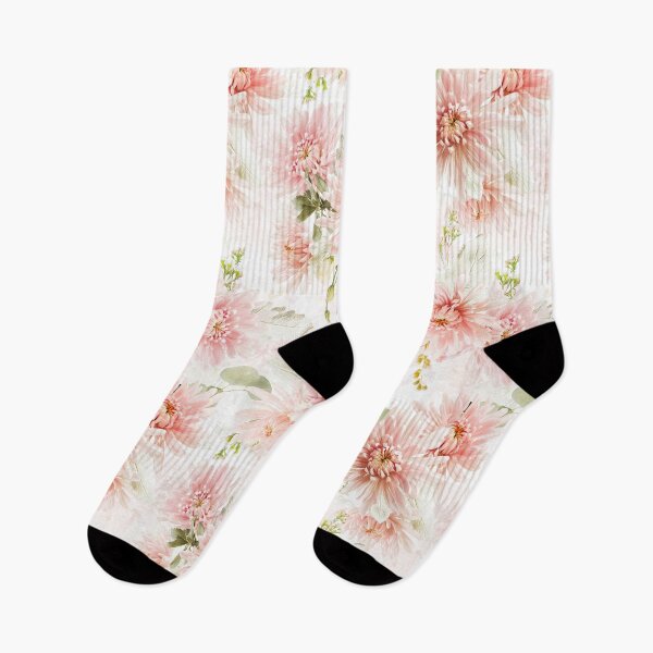 Item preview, Real blush chrysantemum flowers Botanical Garden pattern on white  Nightgarden designed and sold by UtArt.