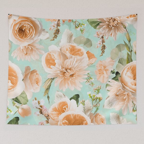 Item preview, Peach Real Springflower Blossoms Botanical Garden pattern Nightgarden designed and sold by UtArt.