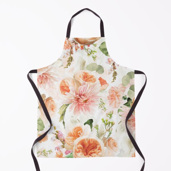 Item preview, Real blush Chrysantemum and springflower pattern on white Nightgarden designed and sold by UtArt.
