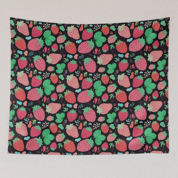 Item preview, Strawberry. Bright, multi-colored garden berries. Summer, botanical, natural. designed and sold by Valeriya Yanchkovskaya.