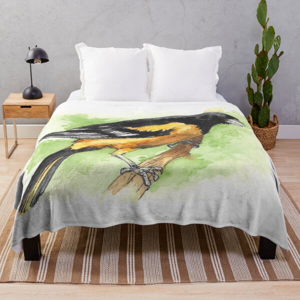 Item preview, Watercolor Baltimore Oriole Bird designed and sold by BlackGoatPrints.
