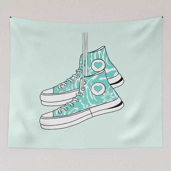 Item preview, Patterned Teal Sneakers designed and sold by Trace1234.