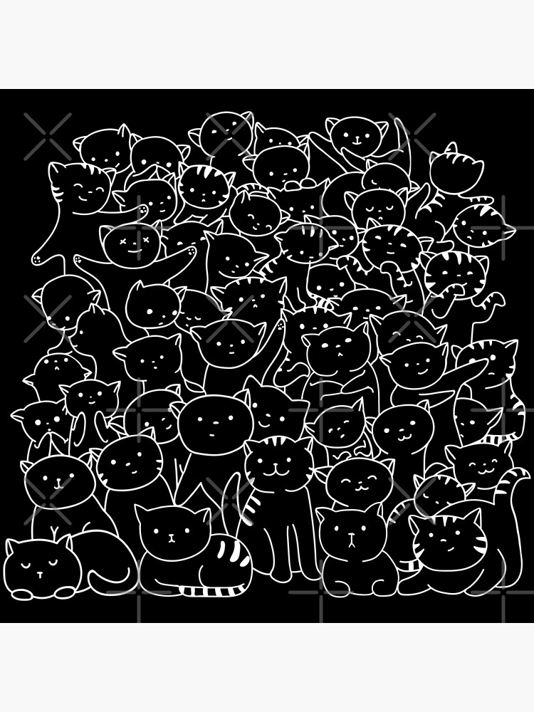 "Black and White Cats" Poster for Sale by 2MdesignStore Redbubble