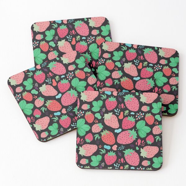 Item preview, Strawberry. Bright, multi-colored garden berries. Summer, botanical, natural. designed and sold by Valeriya Yanchkovskaya.