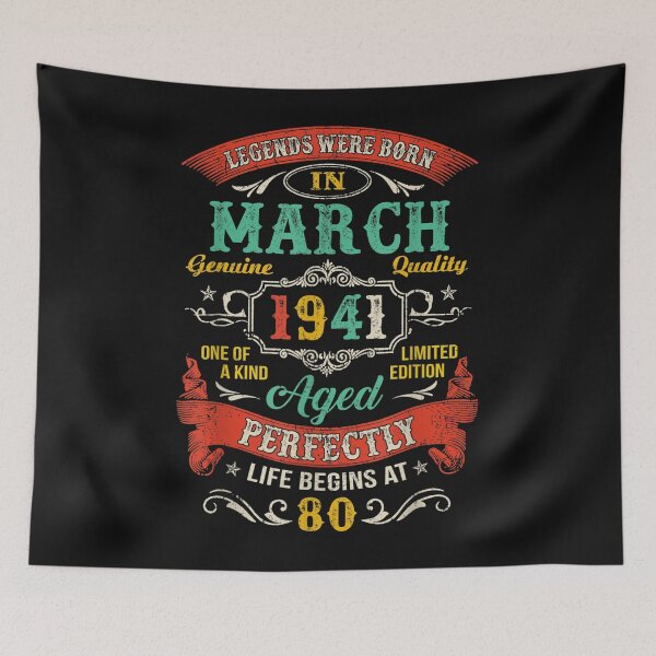 Item preview, Legends Born In March 1941 85th Birthday 80 Years Old designed and sold by ALISONABBOTTAU.