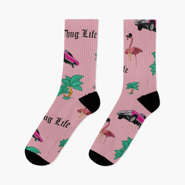 Item preview, Thug Life, Flamingo Palm Tree Pattern designed and sold by Apartment12.