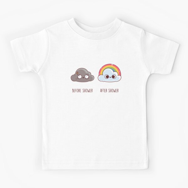 Before After Shower Camiseta para niños