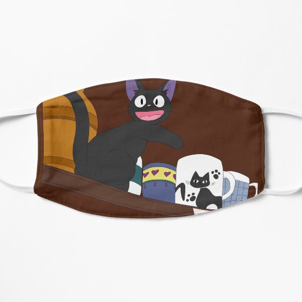 Anime Cat on a Shelf Flat Mask