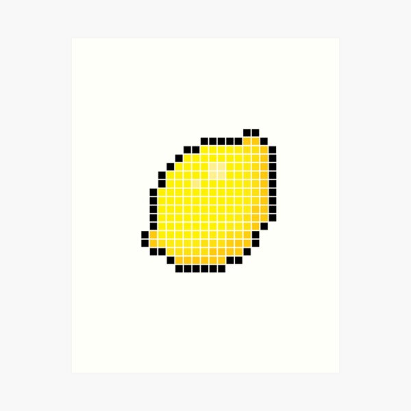 Set pixel art fruits icon 32x32 pixels Royalty Free Vector