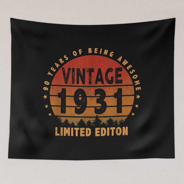 Item preview, Funny 90th Birthday Gift 90 Years Old Vintage Born in 1931 designed and sold by ADAMANDREWSAU.