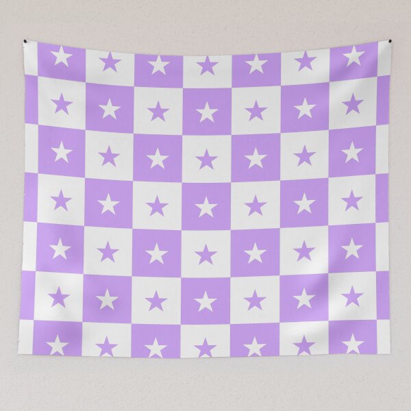 Item preview, purple and white checkered Star Pattern designed and sold by ZANGRAM.