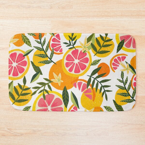 Item preview, Grapefruit Blooms – Pink & White designed and sold by Cat Coquillette.