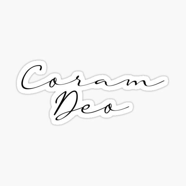 Vista previa del artículo con la obra «Coram Deo | Ante el rostro de dios», diseñado y vendido por Logosdesignshop.