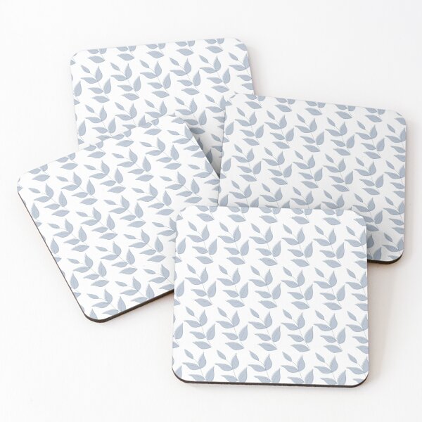 Item preview, Spring Delicacy- blue leaves-white background designed and sold by CSouissi.