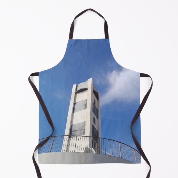 Item preview, Gray and white tower and blue sky with clouds in Tel Aviv designed and sold by elenah0707.
