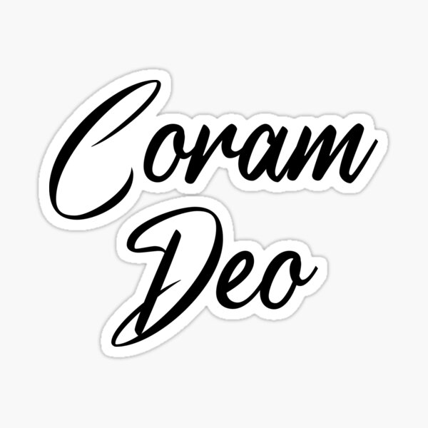 Vista previa del artículo con la obra «Coram Deo | Ante el rostro de dios», diseñado y vendido por Logosdesignshop.