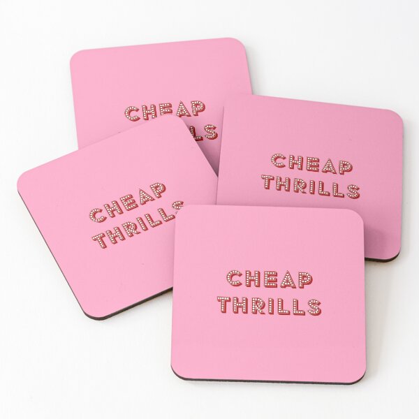 Item preview, Cheap Thrills, typography artwork designed and sold by GirlGangPrints.