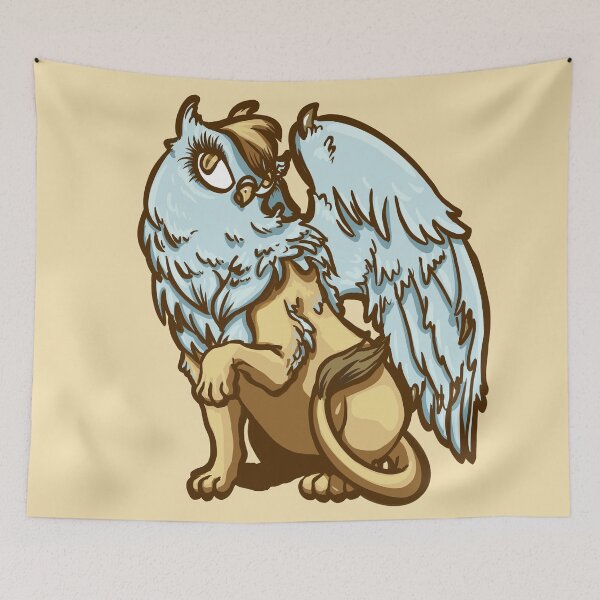 Item preview, Griffin in Pale Blue and Gold designed and sold by RJKpoyp.