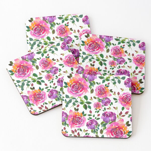Item preview, Bright Summer Roses Whiteground designed and sold by YoginisBliss.