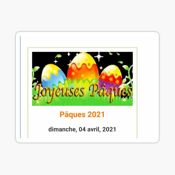 Joyeuses Paques Stickers Redbubble