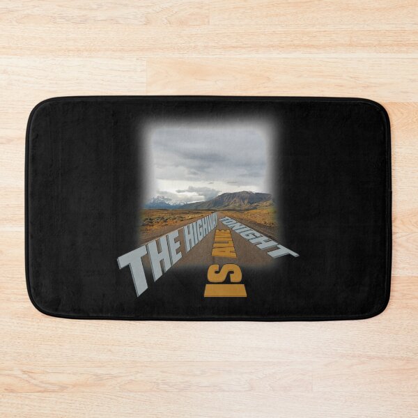 Artikelvorschau, The Highway Is Alive Tonight Road Freedom Travel entworfen und verkauft von OmmeDesigns.