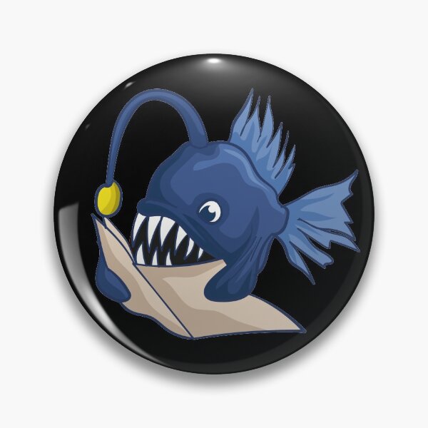 Item preview, Deep sea frogfish with book designed and sold by ElBeDesigns.