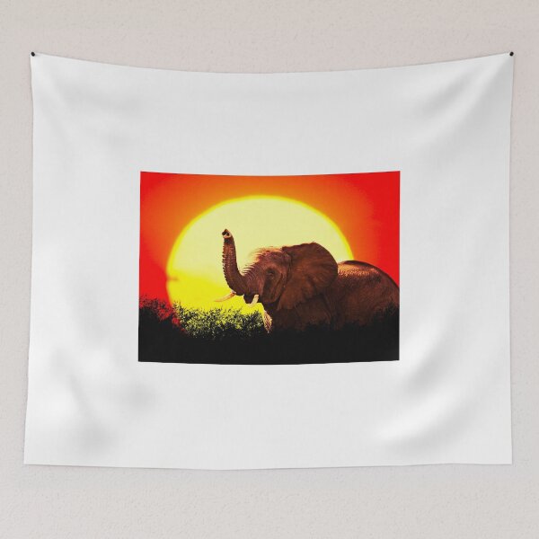 Item preview, Elephant calling at sunset designed and sold by Hajakely.