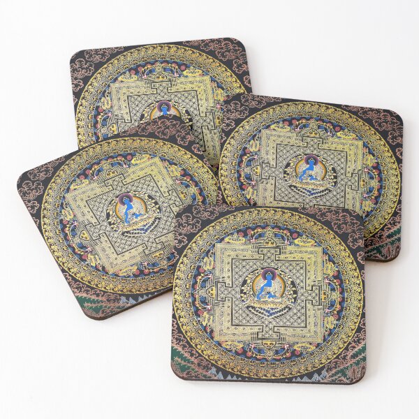 Item preview, Rose Gold Amoghasiddhi Thangka Mandala designed and sold by GuyBlank.