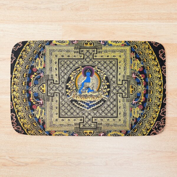 Item preview, Rose Gold Amoghasiddhi Thangka Mandala designed and sold by GuyBlank.